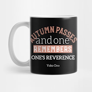 Red Autumn Inspirational Quotes black Version Mug